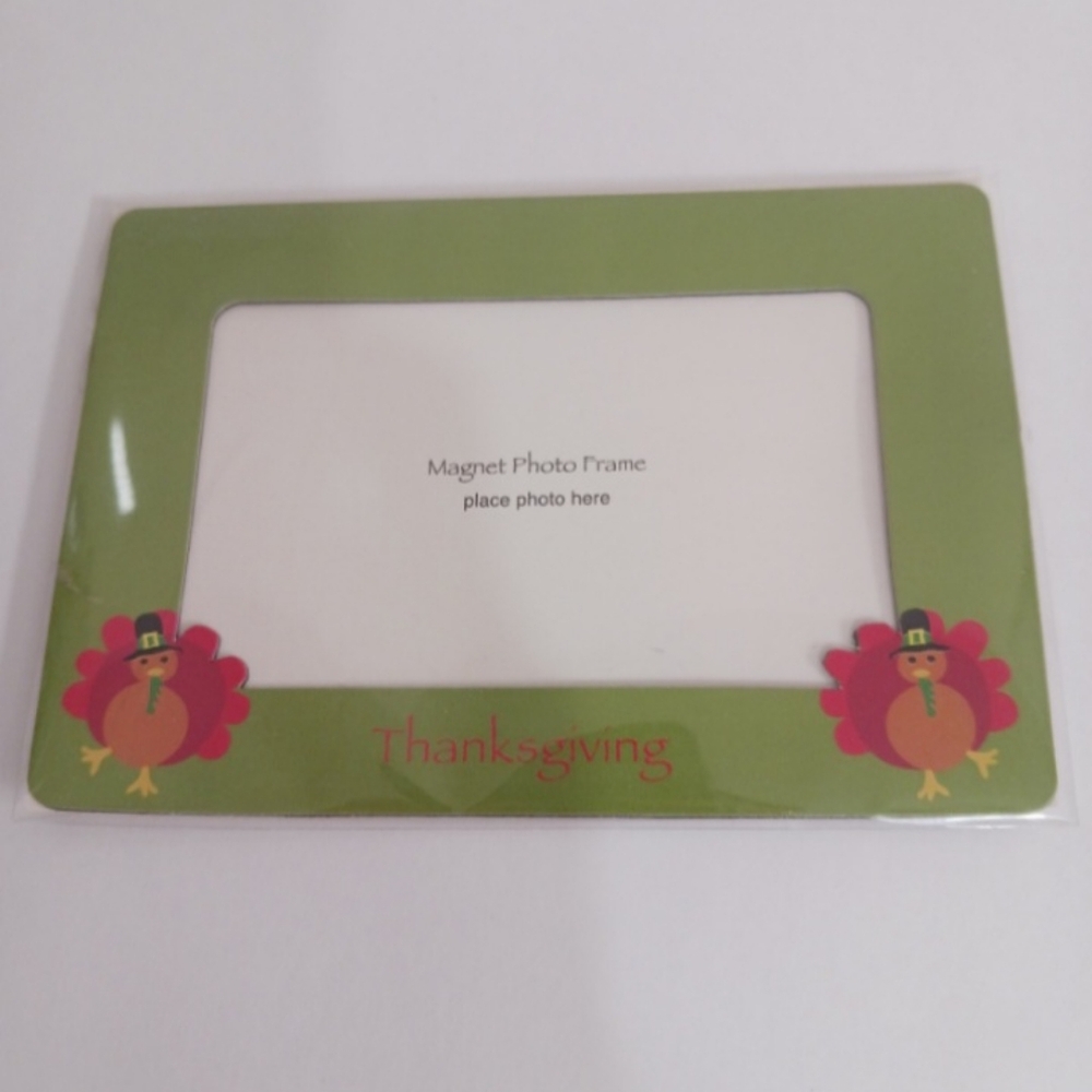 New Thanksgiving Turkey Magnetic Photo Frame Fridge Fall Seasonal Decor Sealed